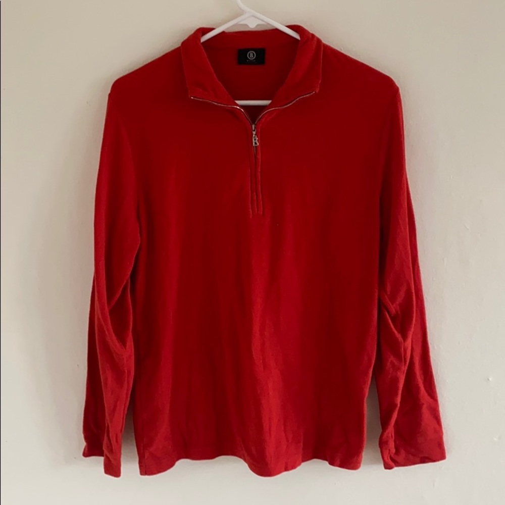 Red Bogner 1/4 zip size S